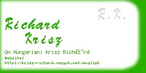 richard krisz business card